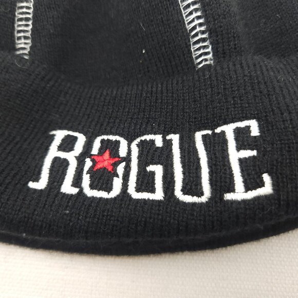 🖤 Rogue Ales Mens Black Knit Acrylic Beanie OS - Picture 2 of 4